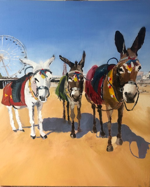 Blackpool donkeys portrait